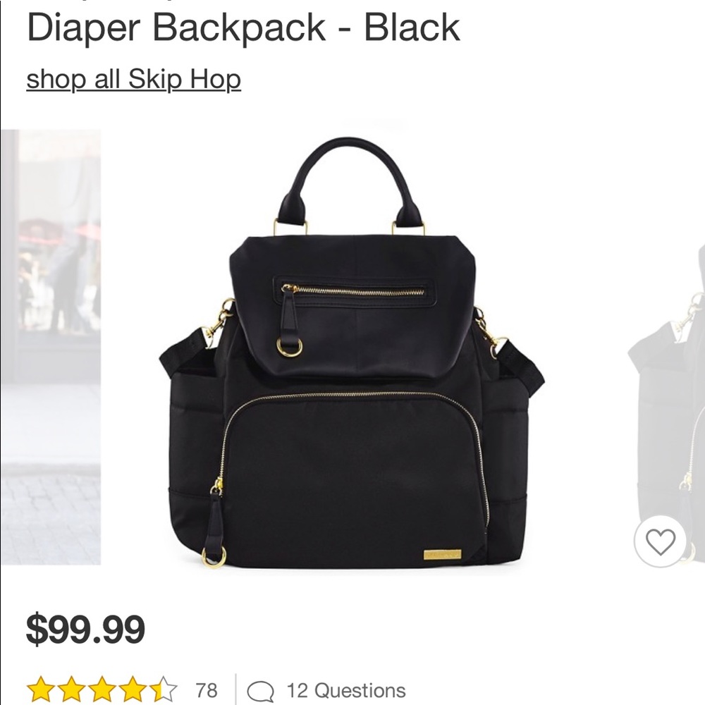 Skip Hop diaper bag backpack